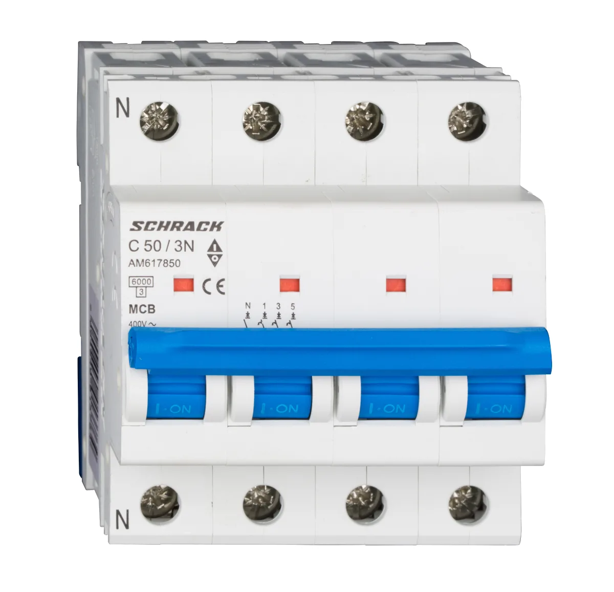 Автоматический выключатель C50А/3+N, 6кА