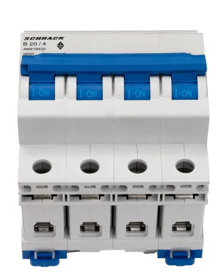 Төрт полюсті автоматты ажыратқыш B20А/4, 6кА