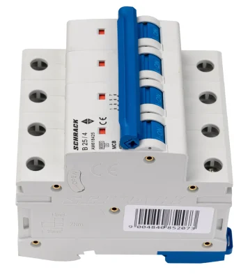 Төрт полюсті автоматты ажыратқыш B25А/4, 6кА