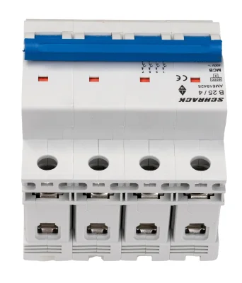 Төрт полюсті автоматты ажыратқыш B25А/4, 6кА