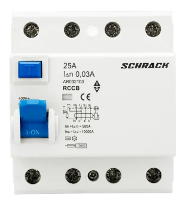 ӘЗҚ 25А/4, 10кА, 30мА, тип АС