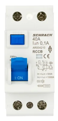 ӘҚ 40А/2, 10кА, 100мА, АС түрі