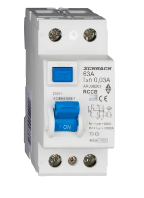 УЗО 63A/2, 10kA, 30mA, тип АС