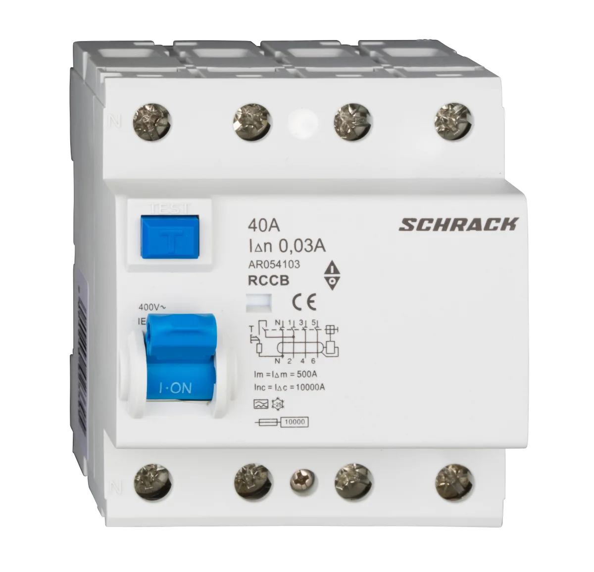 RCD 40A/4, 10kA, 30mA, Type A