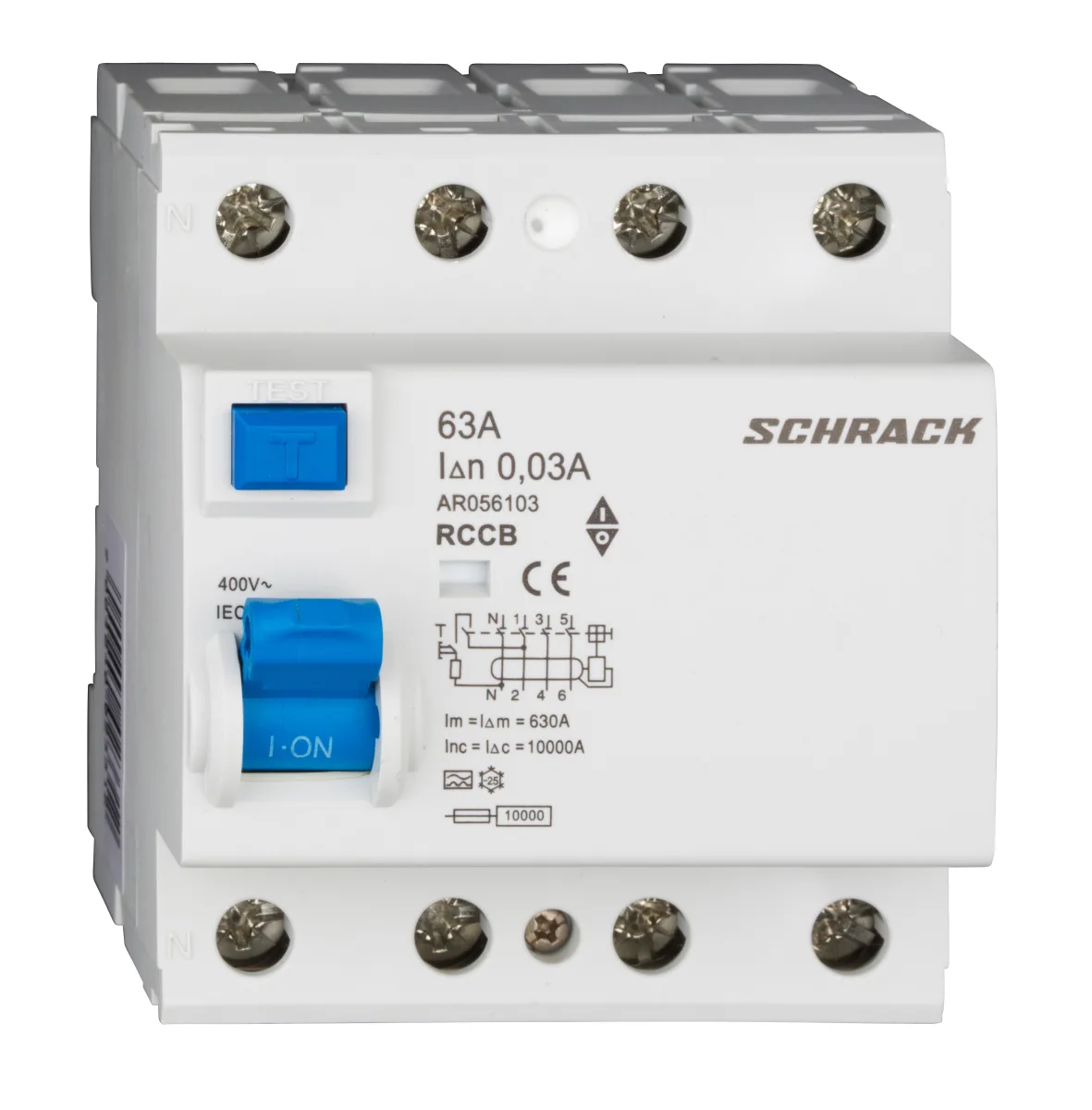 RCD 63A/4, 10kA, 30mA, Type A