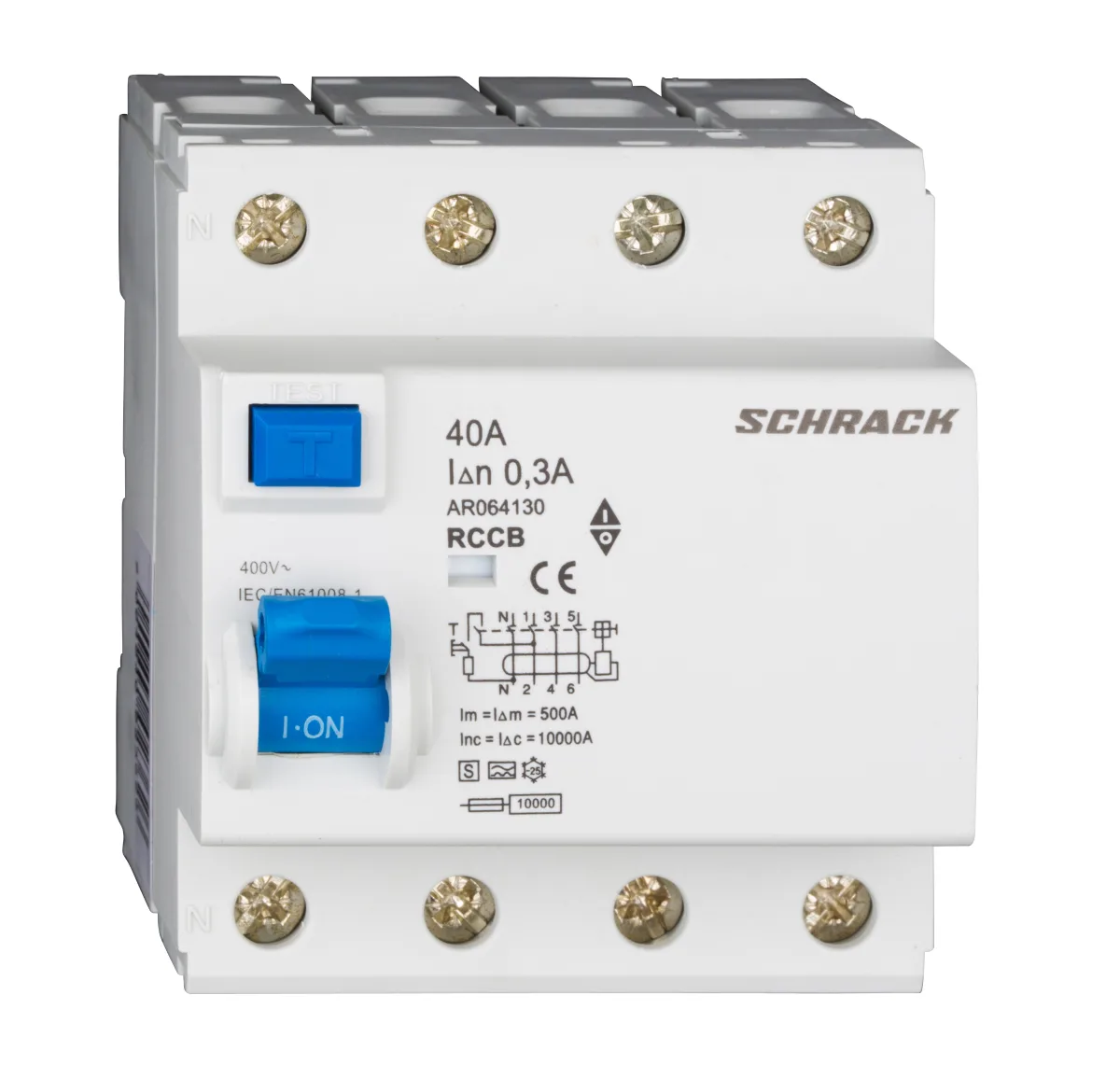 ӘҚЗ 40A/4, 10kA, 300mA, S түрі