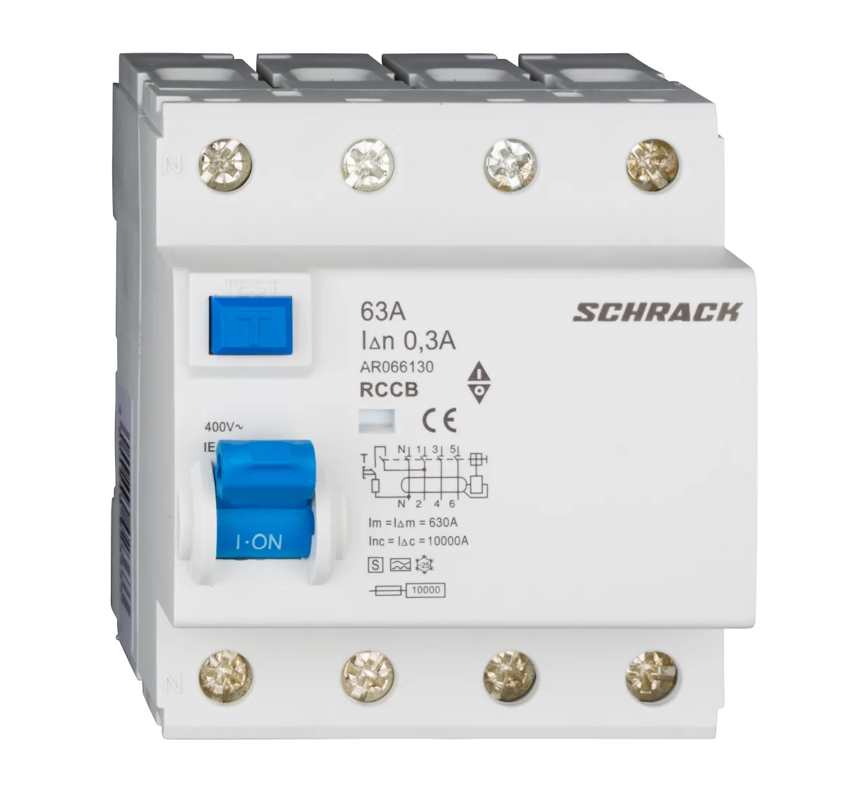 ӘҚҚ 63A/4, 10kA, 300mA, S түрі