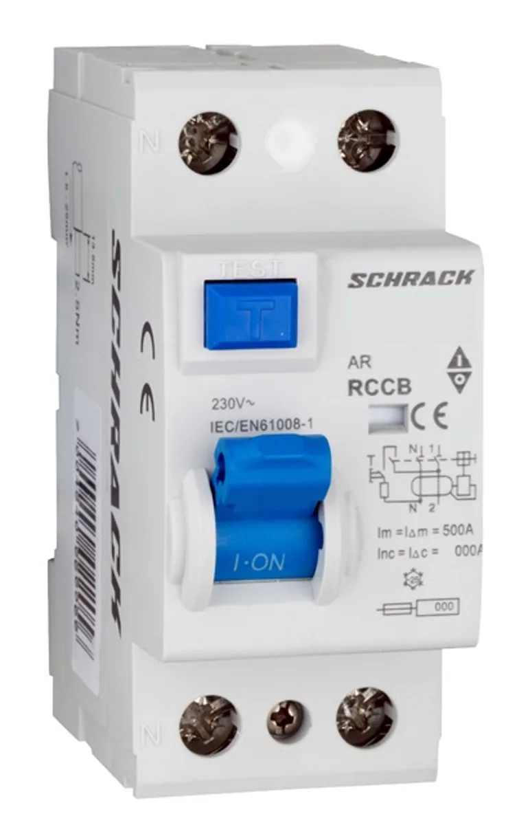 RCD 25A/2, 6kA, 10mA, AC Type