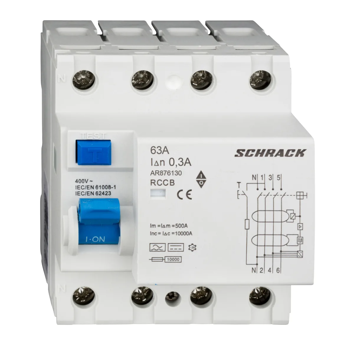 RCD 63A/4, 10kA, 300mA, Type B