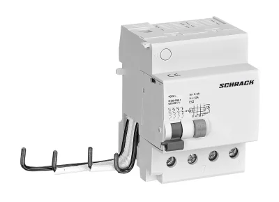 Дополнительный блок УЗО для 4-полюсного АВ AMPARO, тип A/S, 40А, 30мА, 10кА