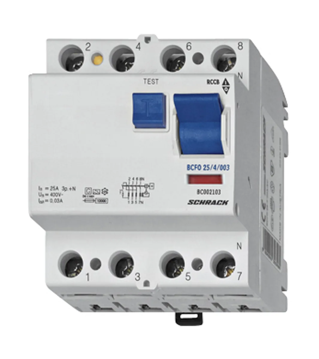 ӘҚҚ (ВДТ) 25А/4, 10кА, 30мА, AC түрі, BC сериясы