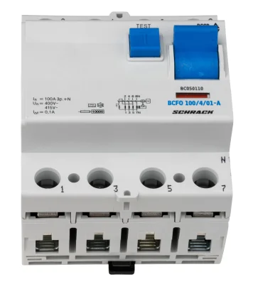 Дифференциалды ток құрылғысы (ДТҚ) 100А/4, 10кА, 100мА, А түрі, BC сериясы