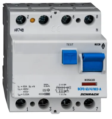 РКД (АДТ) 63А/4, 10кА, 30мА, А типі, BC сериясы