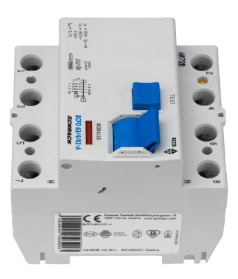 УЗО (ВДТ) 63А/4, 10кА, 100мА, тип А, серия B