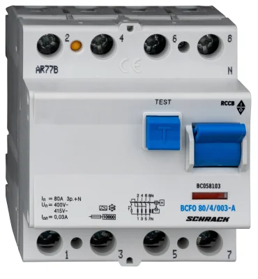 УЗО 80А/4, 10кА, 30мА, тип А