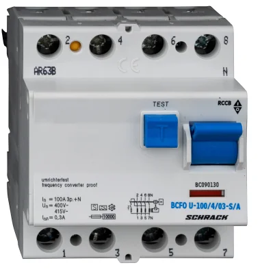 УЗО (ВДТ) 100А/4, 10кА, 300мА, тип S, A, FU, серия B