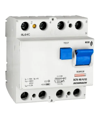 УЗО (ВДТ) 40A/4, 300mA, тип AC, 6kA, серия B