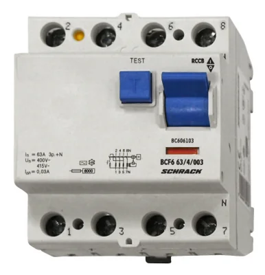 ӘЗК (ВДТ) 63А/3+N, 6кА, 30мА, АС түрі, BC сериясы