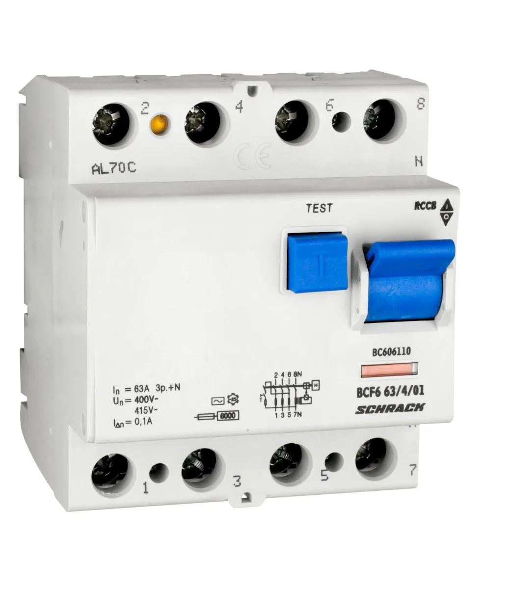 УЗО (ВДТ) 63А/4, 6кА, 100мА, тип АС, серия B