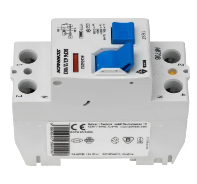 УЗО, 63А/2, 6кА, 30мА, тип АС