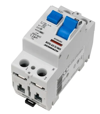 УЗО, 63А/2, 6кА, 30мА, тип АС