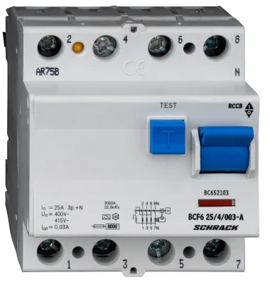 УЗО (ВДТ) 25A/4, 6кА, 30мА, тип A, серия B