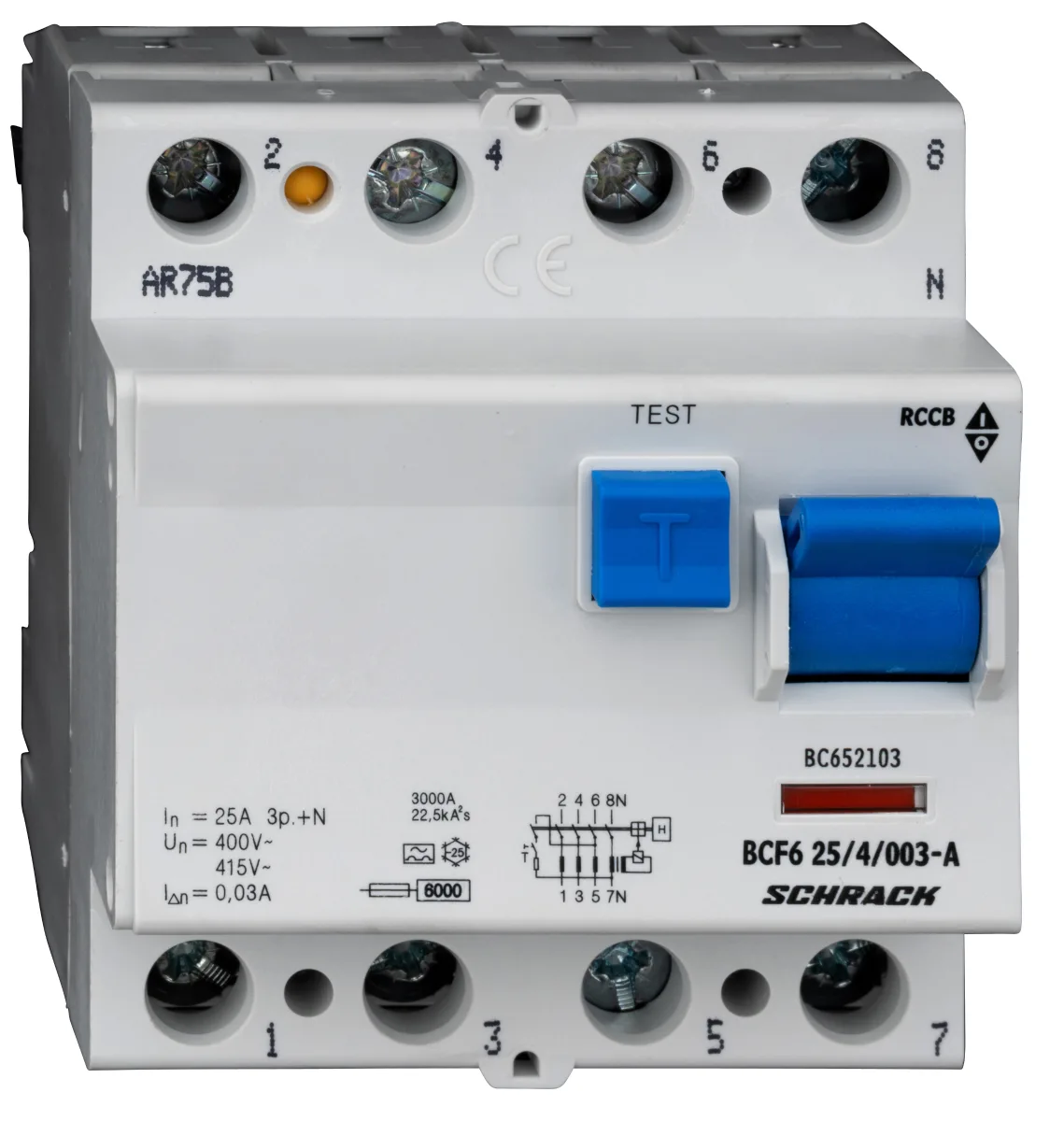 УЗО (ВДТ) 25A/4, 6кА, 30мА, тип A, серия B