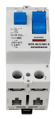 ҚТҚ (ДОТ) 40А/2, 6кА, 30мА, А түрі, BC сериясы