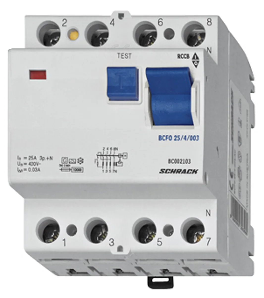 ҚҚА (БДТ) 63А/4, 6кА, 30мА, А түрі, BC сериясы