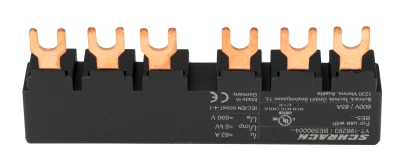 3-phase busbar for 2xBE5, 45 mm, fork-type UL