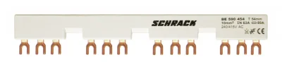 3-phase busbar for 4xBE5, 54mm, fork-type connection