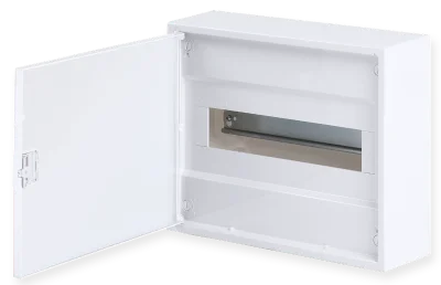 Щит накладной, 1-ряда, 12+2 модуля, металл.дверца, IP30