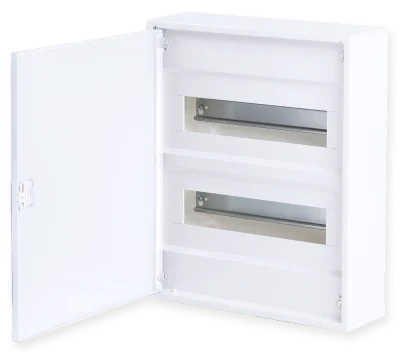 Щит накладной, 2-ряда, 24+4 модуля, металл.дверца, IP30