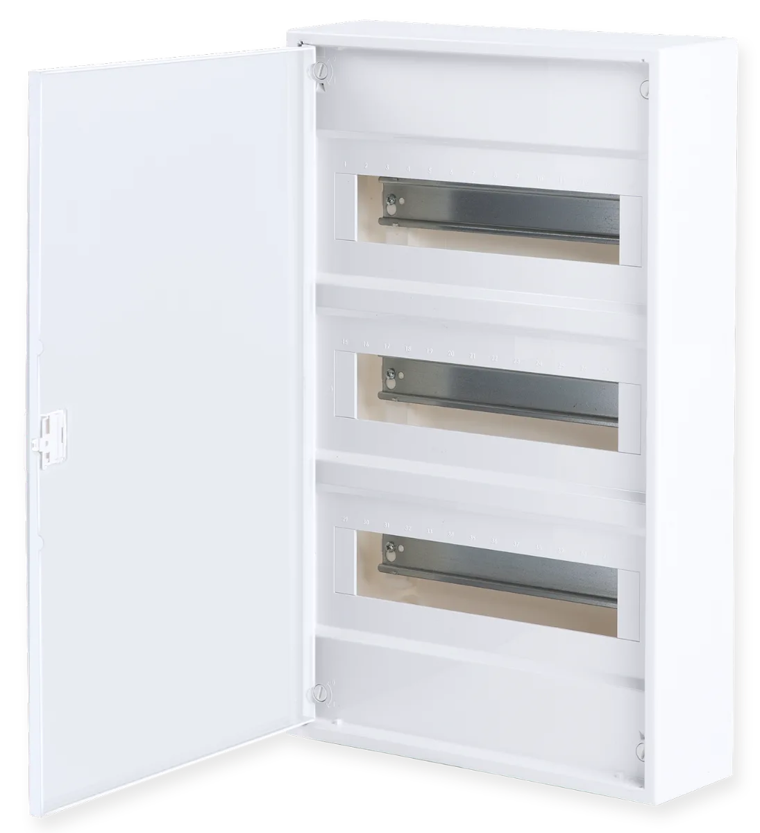 Щит накладной, 3-ряда, 36+6 модуля, металл.дверца, IP30