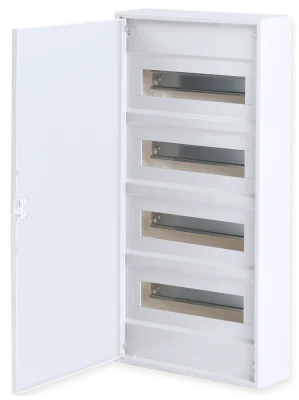 Щит накладной, 4-ряда, 48+8 модуля, металл.дверца, IP30