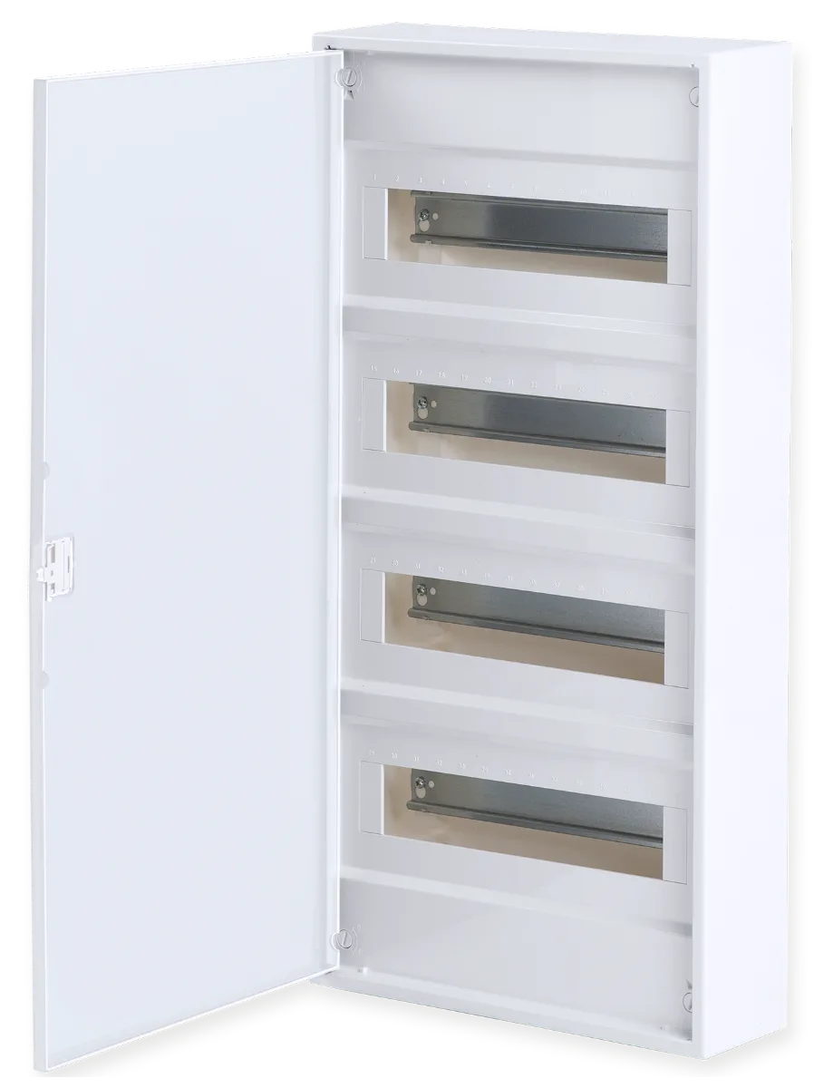 Щит накладной, 4-ряда, 48+8 модуля, металл.дверца, IP30