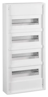 Щит накладной, 4-ряда, 48+8 модуля, металл.дверца, IP30