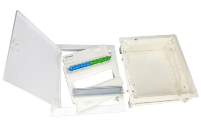 KVM Recessed enclosure, 1 row, 12+2 modules, metal door