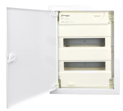 Щит встраиваемый KVM, 2 ряда, 24+4 мод, металл.дверца