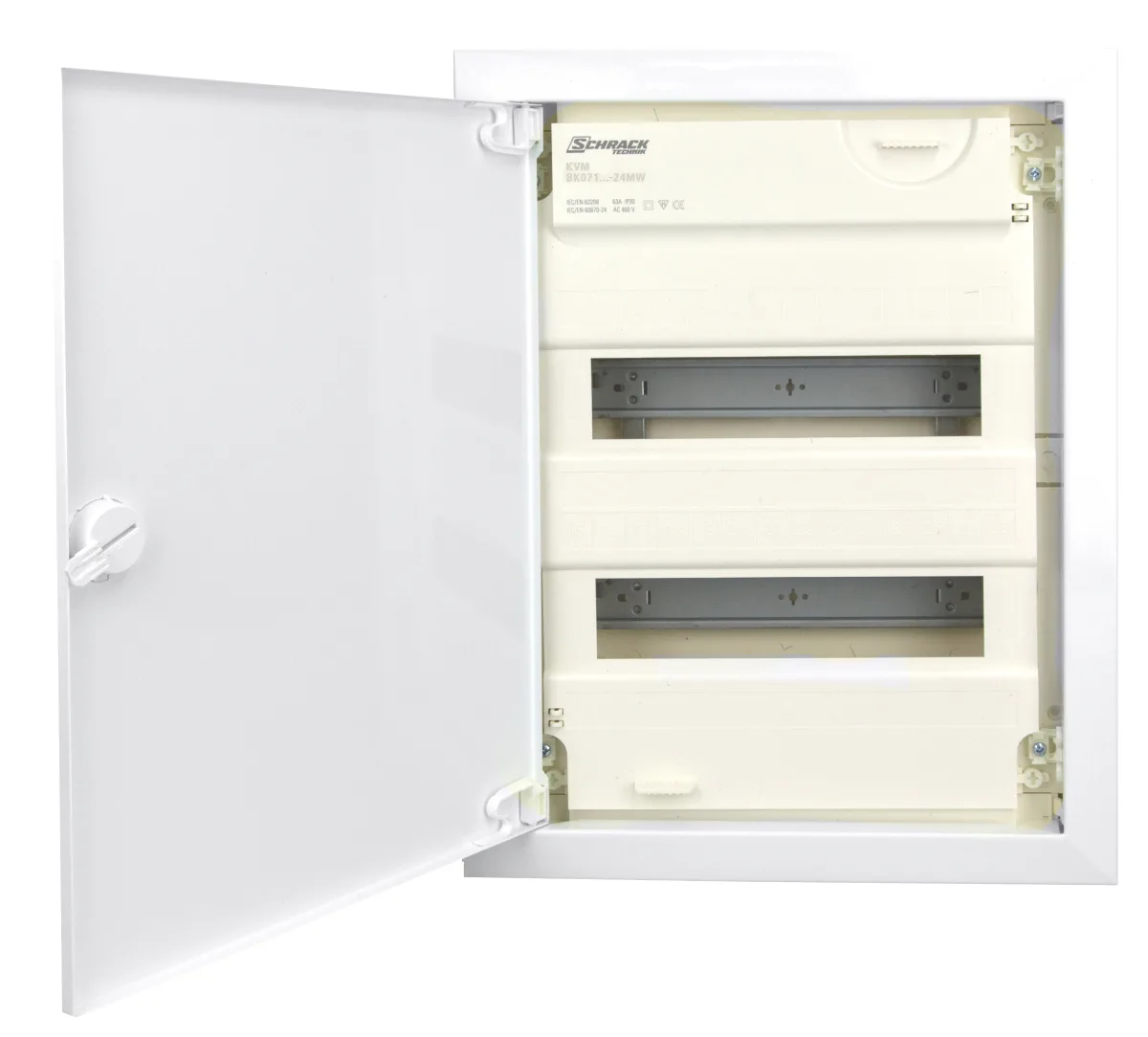 Щит встраиваемый KVM, 2 ряда, 24+4 мод, металл.дверца
