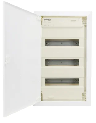 Щит встраиваемый KVM, 3 ряда, 36+6 мод, металл.дверца