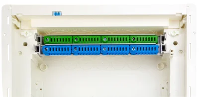 Щит встраиваемый KVM, 4 ряда, 48+8 мод, металл.дверца