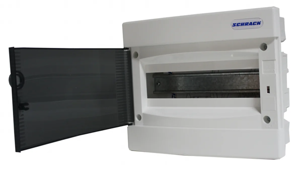 Щит встраиваемый, 1 ряд, 8 мод, прозр.дверца