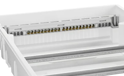 Flush-mounted distribution board, 1 row, 12 modules, transparent door