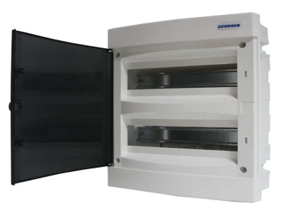 Щит встраиваемый, 2 ряда, 36 мод, прозр.дверца