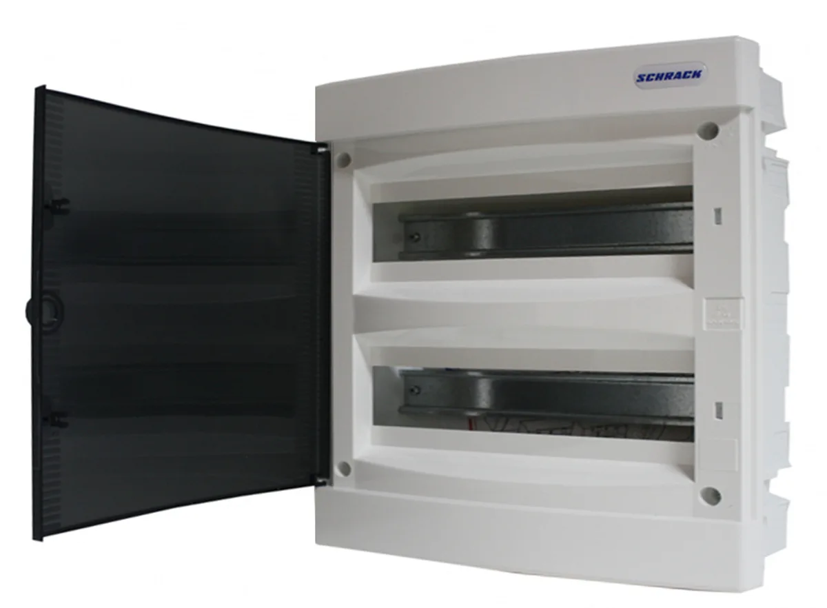 Щит встраиваемый, 2 ряда, 36 мод, прозр.дверца