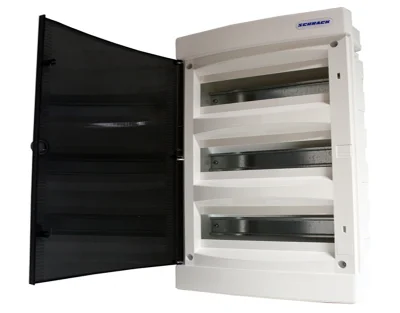 Щит встраиваемый, 3 ряда, 54 мод, прозр.дверца