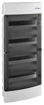 Щит встраиваемый, 4 ряда, 48 мод, прозр.дверца