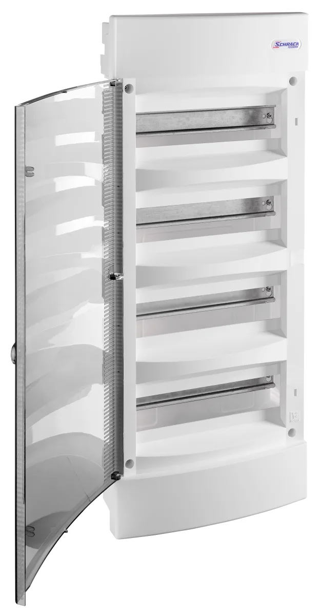 Щит встраиваемый, 4 ряда, 48 мод, прозр.дверца