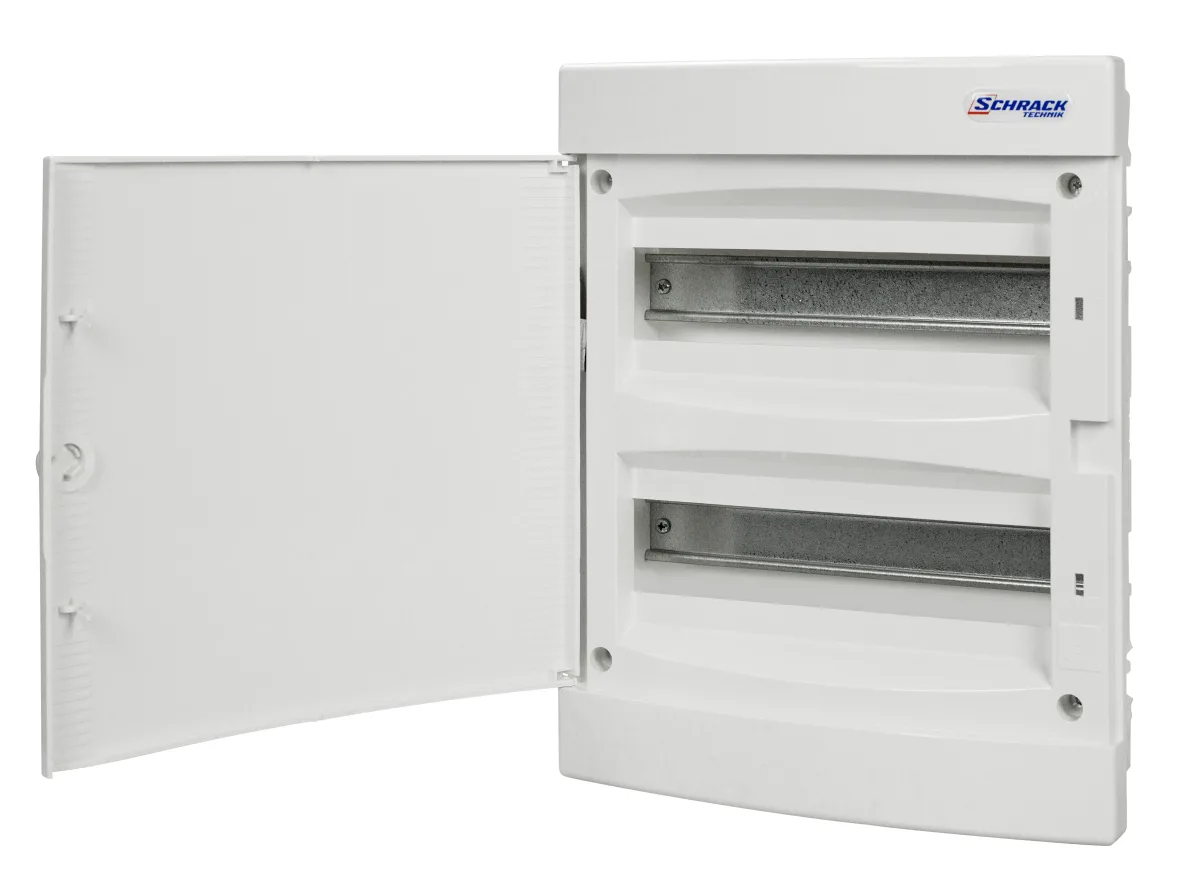 Щит встраиваемый, 2 ряда, 24 модуля, белая дверца